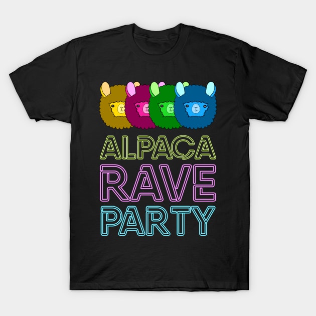 Alpaca Rave Party T-Shirt by DeesDeesigns